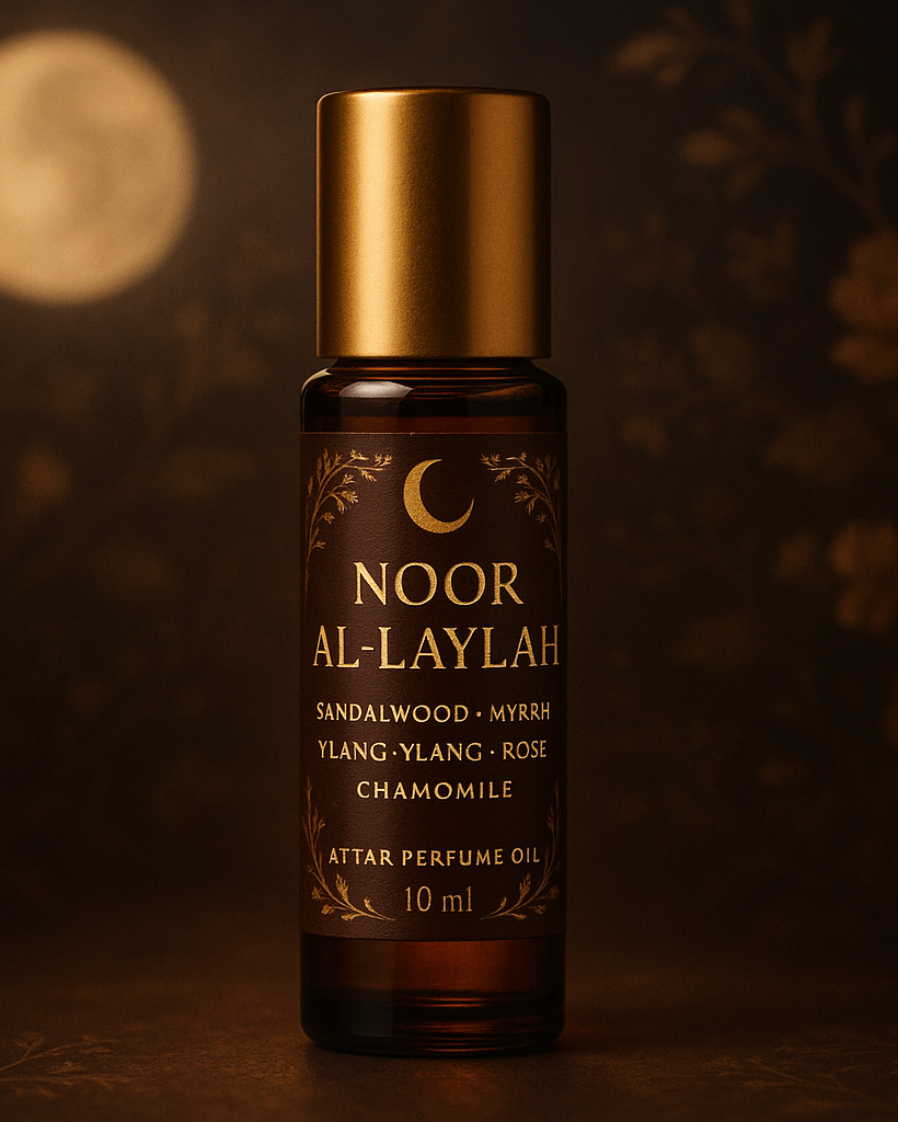 Noor Al-Laylah Attar with Amber Roller Bottle